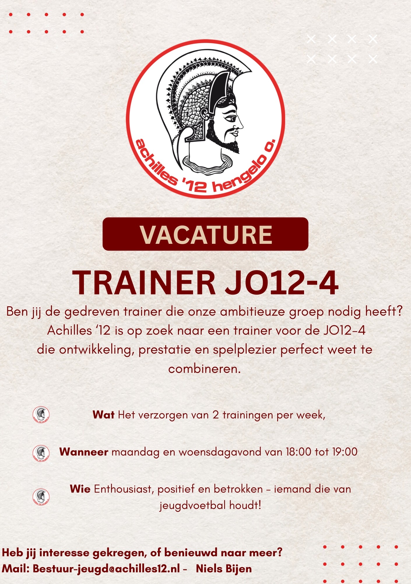 Vacature Trainer JO 12-4