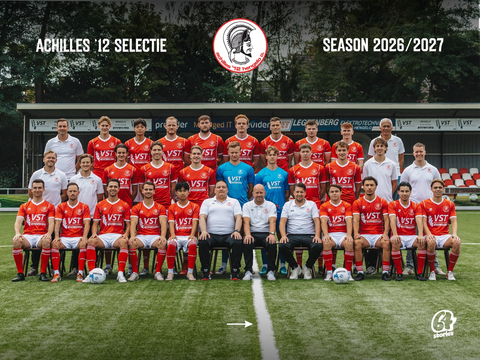Selectie en staf van Achilles ’12 1 voor het seizoen 2026/2027